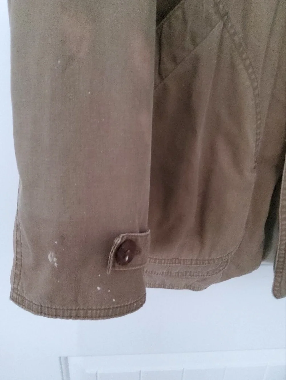 J. Crew Men’s Brown Cotton Field Jacket with Cream Corduroy Collar